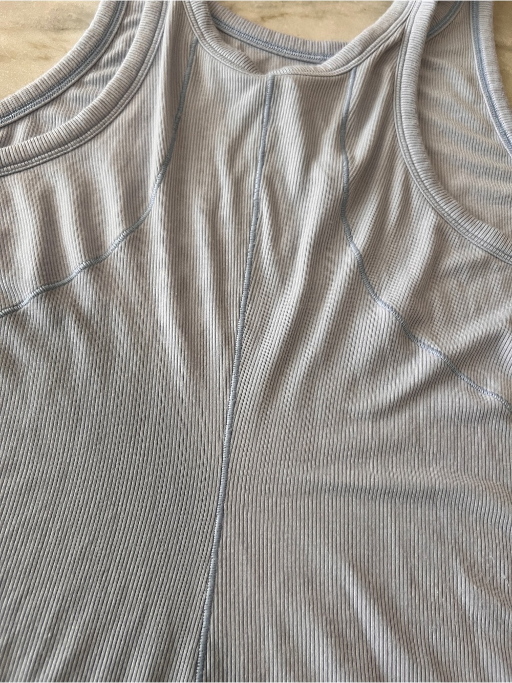 Lululemon Light Blue Ribbed Racerback Tank - Picture 3 of 5